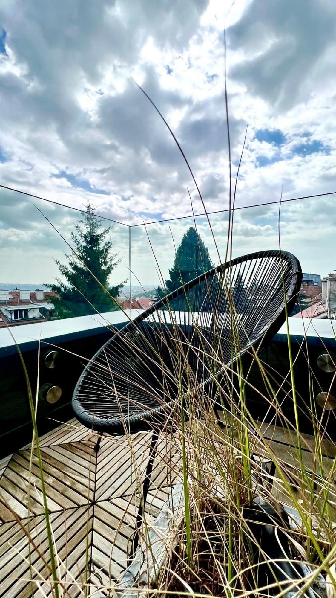 Apartman Se Saunou A Terasou S Vyhledem Na Brno Luaran gambar